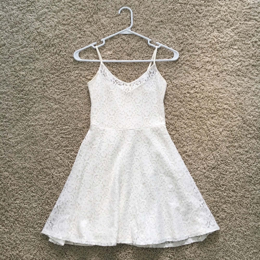 Hollister white lace dress